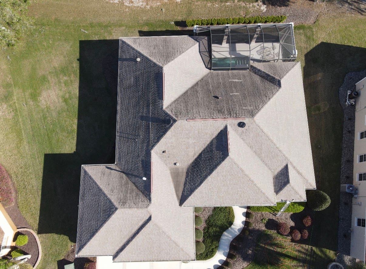 Roof before moss removal treatment - Batterbee Roof Cleaning